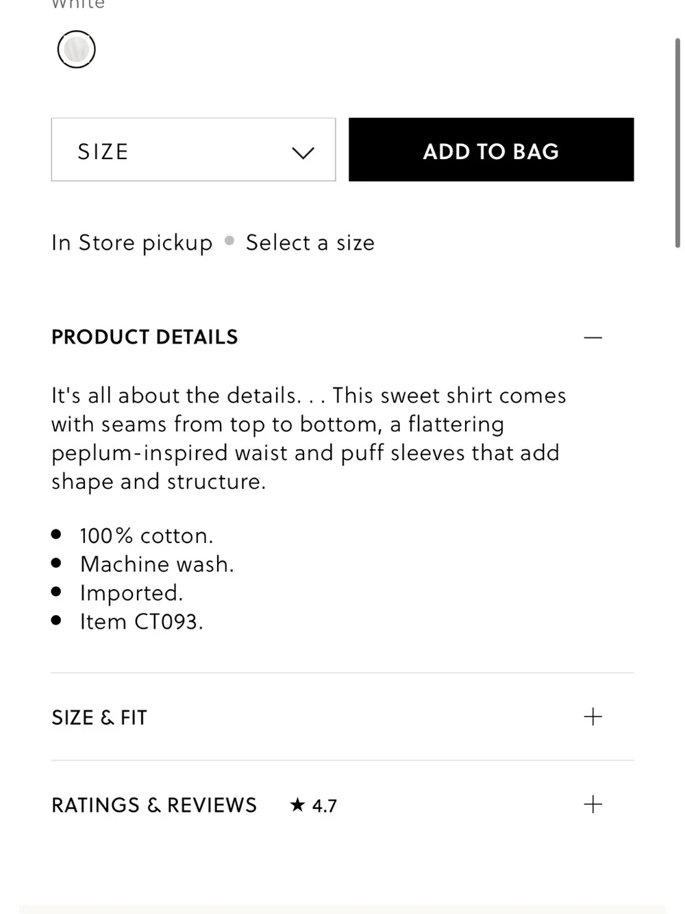 J.Crew Puff-sleeve button-up shirt